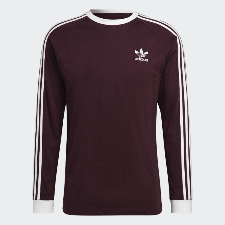 Adicolor Classics Blusa Manga Longa Com As Três Listras Marrom Adidas