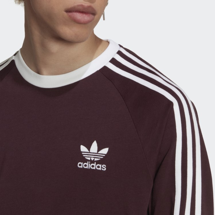 Adicolor Classics Blusa Manga Longa Com As Três Listras Marrom Adidas