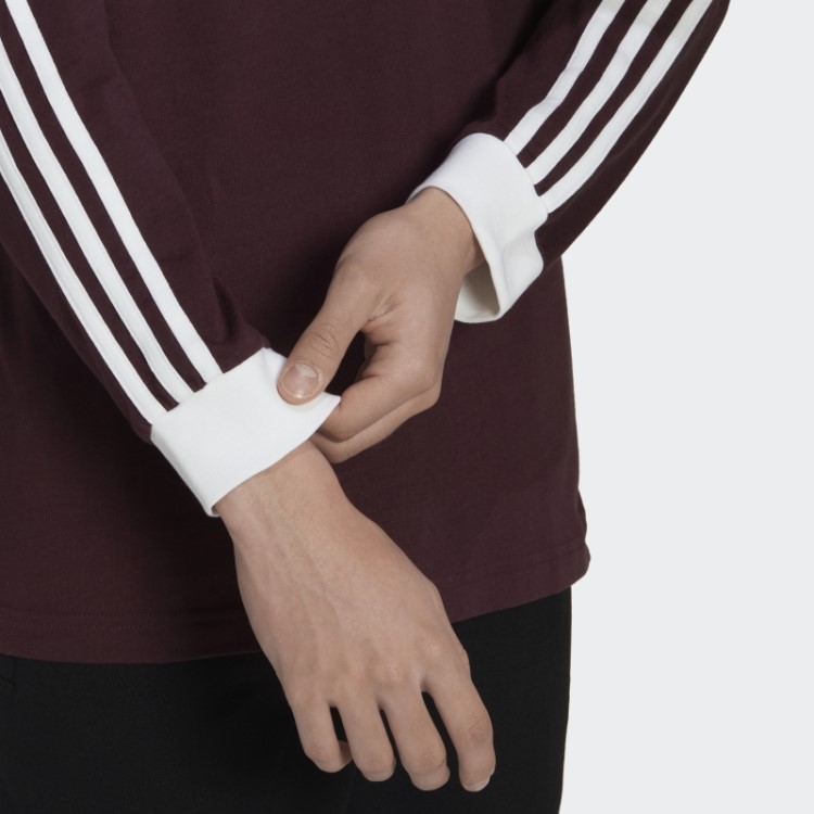 Adicolor Classics Blusa Manga Longa Com As Três Listras Marrom Adidas