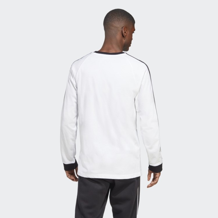 Blusa Adidas Adicolor Classics Branca Manga Longa Com As Três Listras