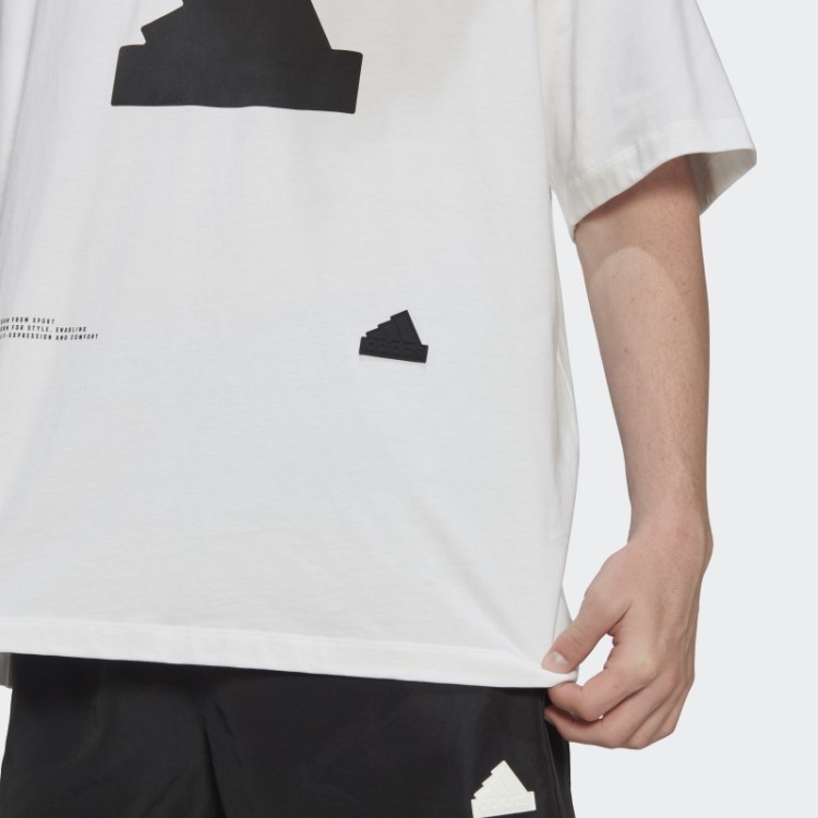 Camiseta Oversized Branca Adidas