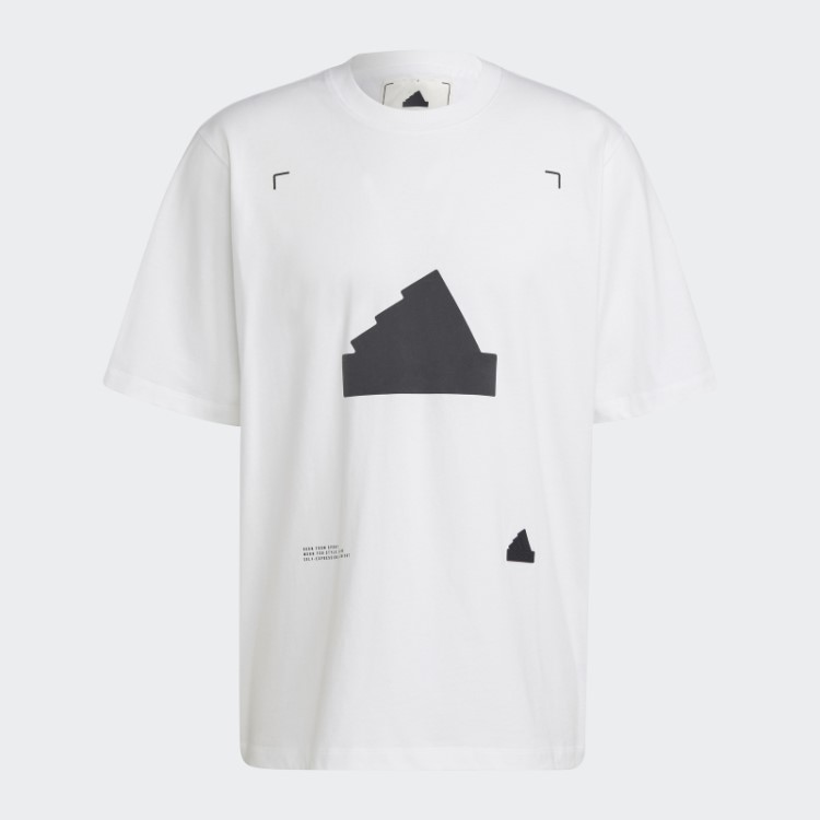 Camiseta Oversized Branca Adidas