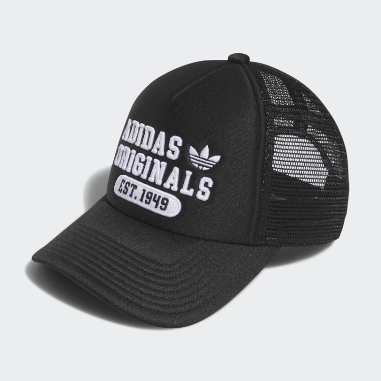 Novo Boné De Caminhoneiro Infantil Preto Adidas