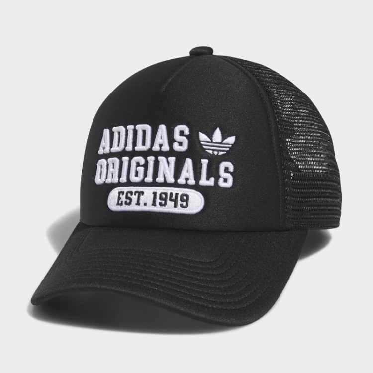 Novo Boné De Caminhoneiro Infantil Preto Adidas