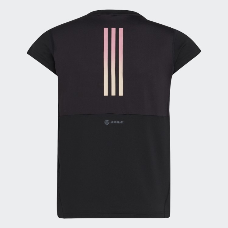Camiseta Preta Adidas Aeroready Com As Três Listras