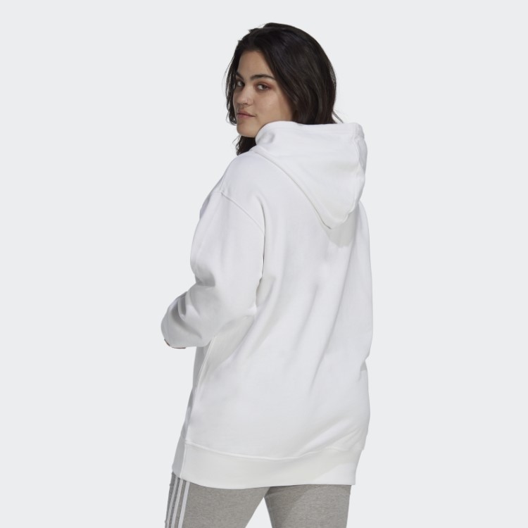 Moletom Com Capuz Trevo Branco (tamanho Grande) Adidas