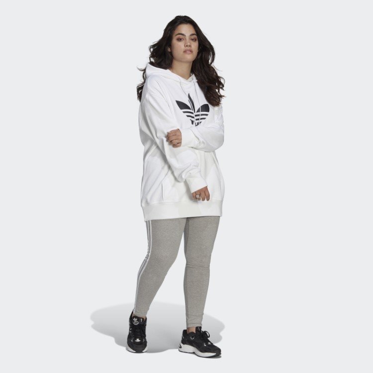 Moletom Com Capuz Trevo Branco (tamanho Grande) Adidas