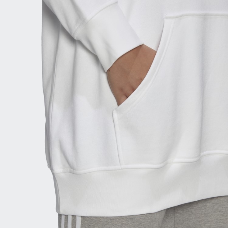 Moletom Com Capuz Trevo Branco (tamanho Grande) Adidas