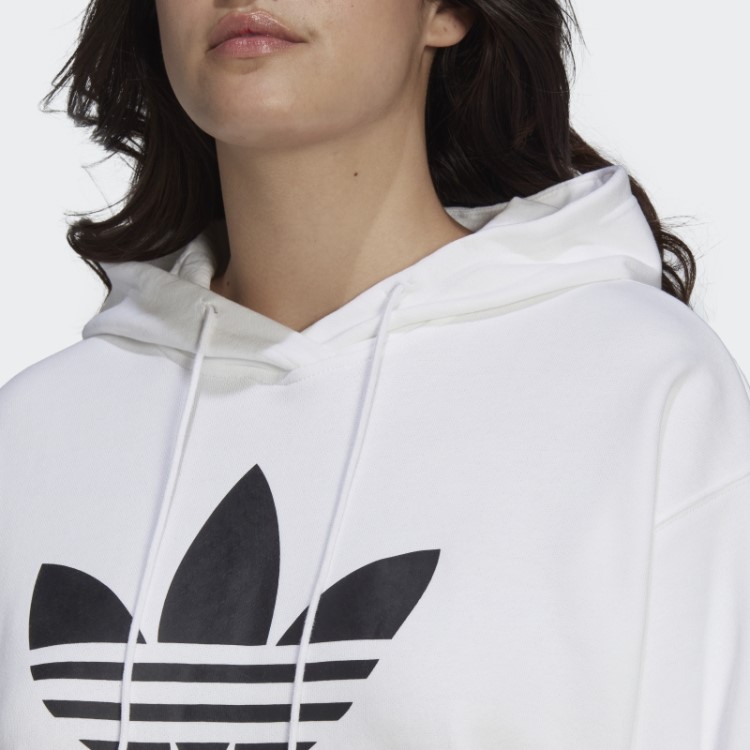 Moletom Com Capuz Trevo Branco (tamanho Grande) Adidas
