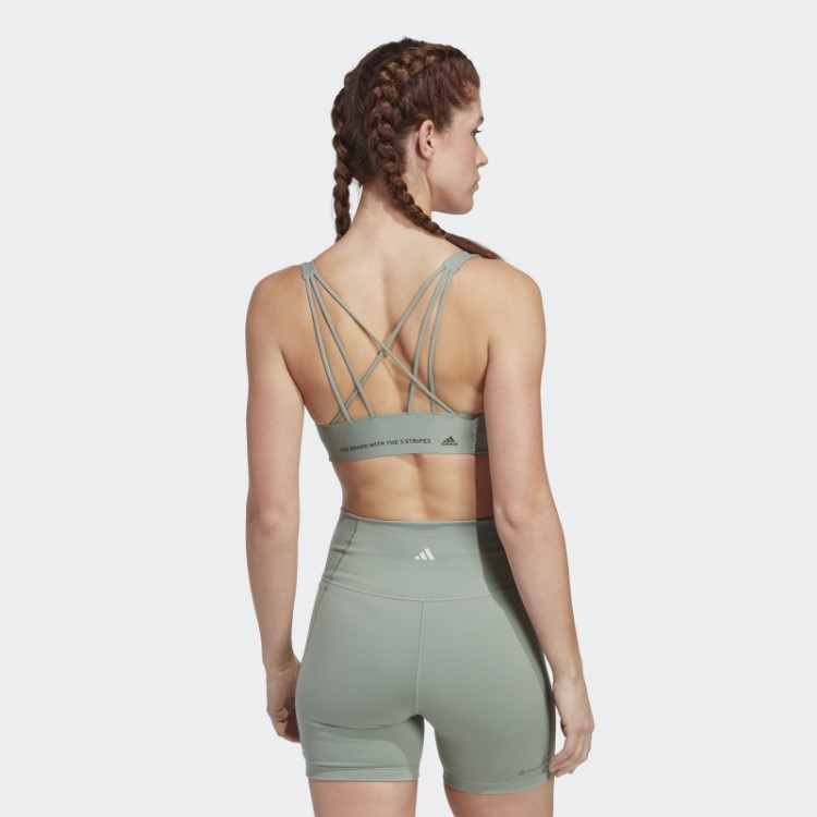Sutiã De Suporte Médio Coreflow Verde Prateado Adidas