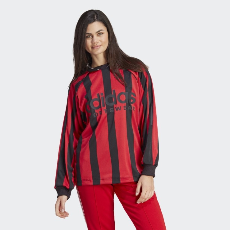 Camisa Jacquard Preta Manga Longa Adidas