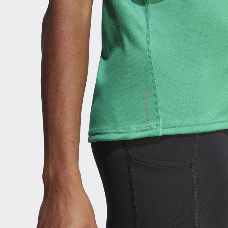Run Icons T-shirt De Corrida De Baixo Carbono Com Três Listras Adidas Verde