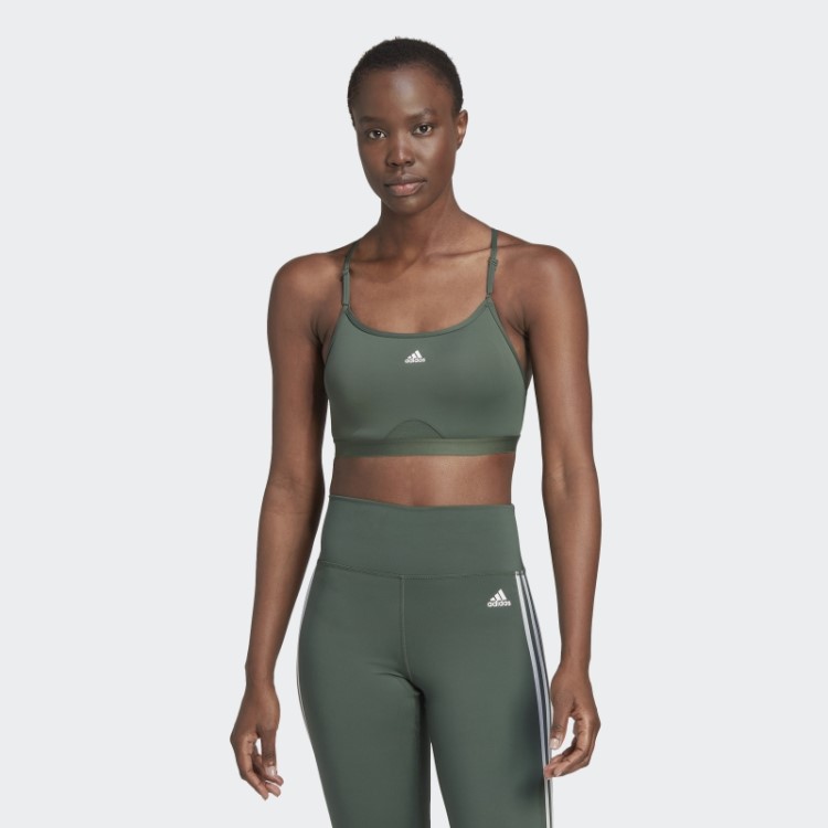 Sutiã Adidas Aeroreact Training Light-support Green Oxide