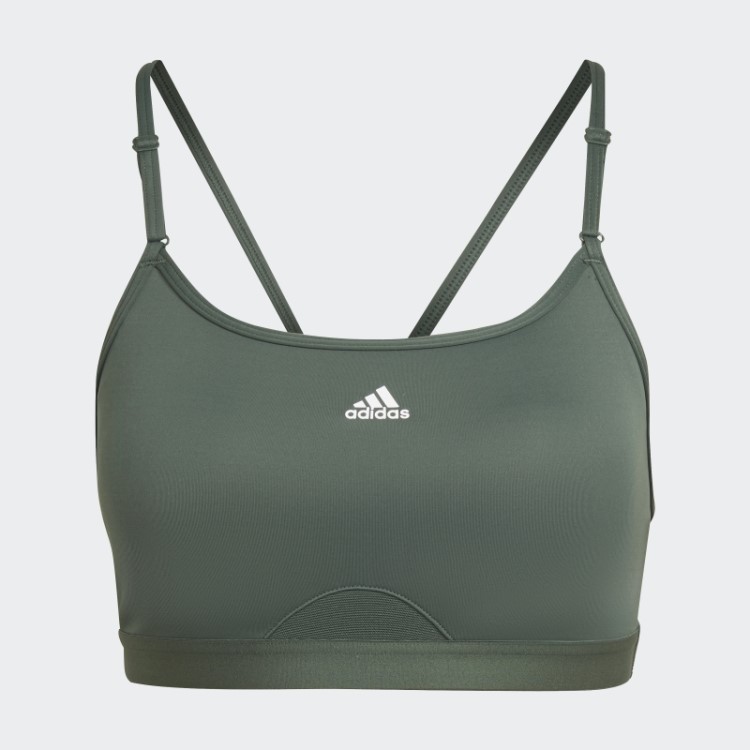 Sutiã Adidas Aeroreact Training Light-support Green Oxide