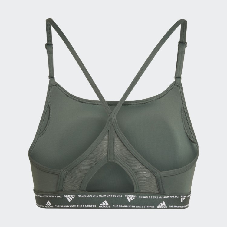 Sutiã Adidas Aeroreact Training Light-support Green Oxide