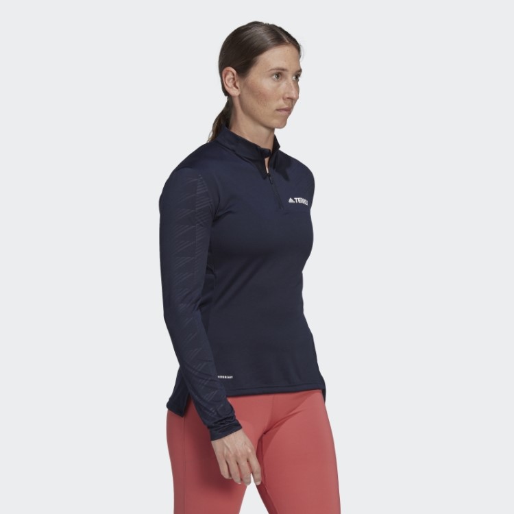 Camiseta Adidas Terrex Multi Com Meio Zíper Com Tinta