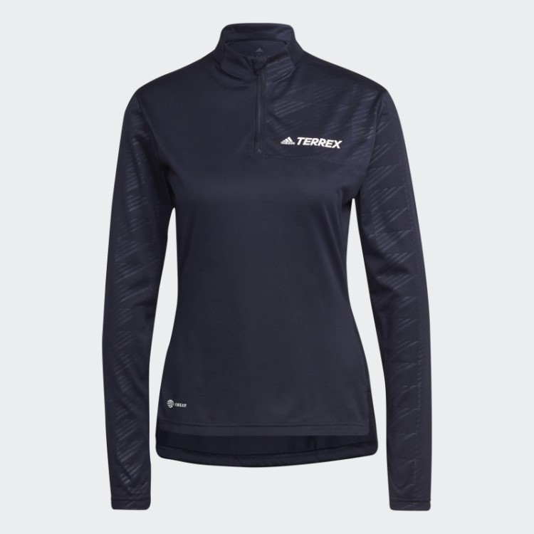 Camiseta Adidas Terrex Multi Com Meio Zíper Com Tinta