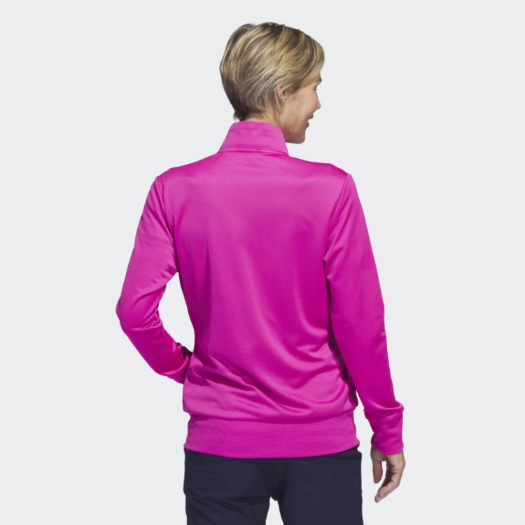 Jaqueta Adidas Texturizada Fúcsia Com Zíper Na Moda