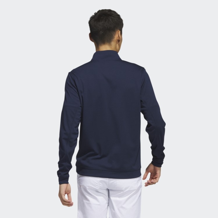Moletom Azul Marinho Com Zíper 1/4 Elevado Adidas