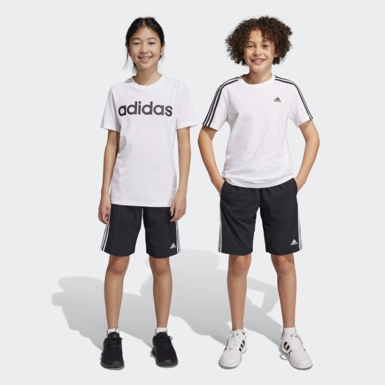 Short Adidas Essentials Tecido Com As Três Listras Branco