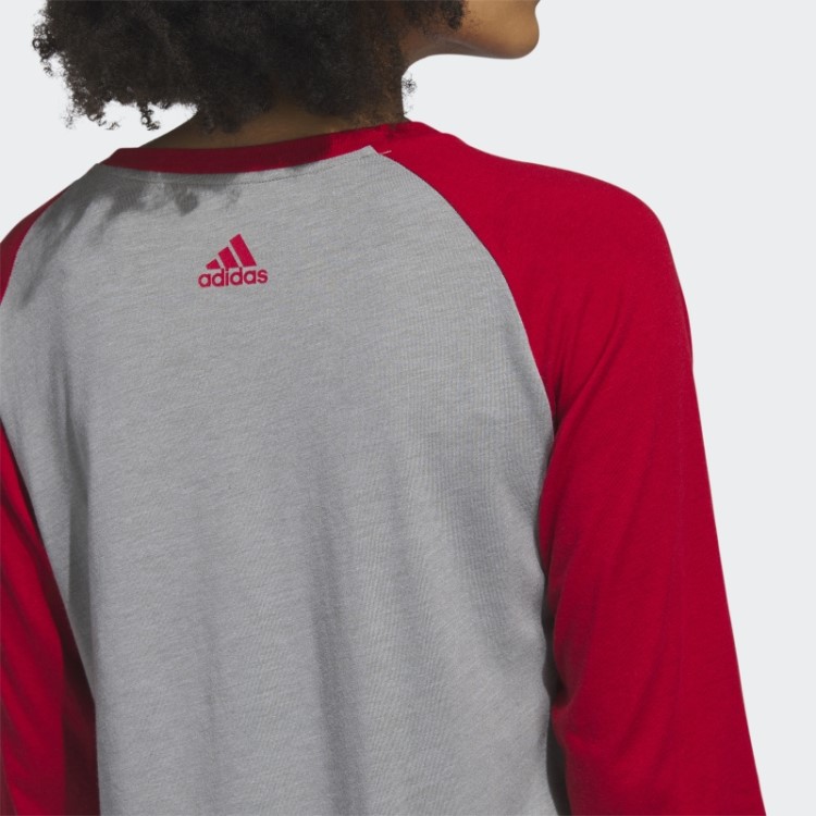 Camiseta De Beisebol Manga 3/4 Adidas Core Scarlet Knights