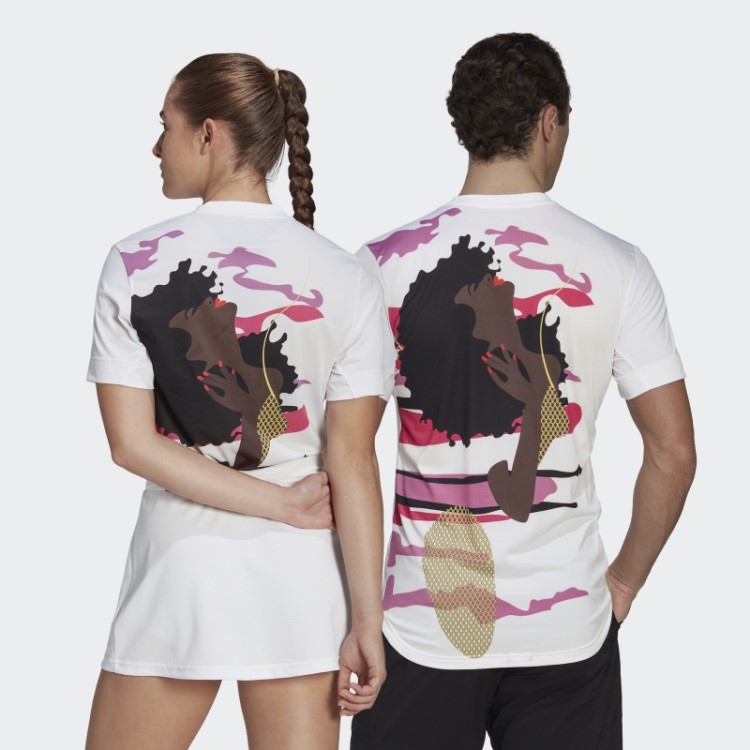 Camiseta Branca Adidas Tennis New York Graphic