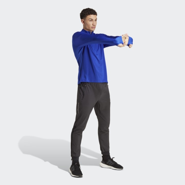 Camiseta Adidas Blue Own The Run 1/2 Zíper