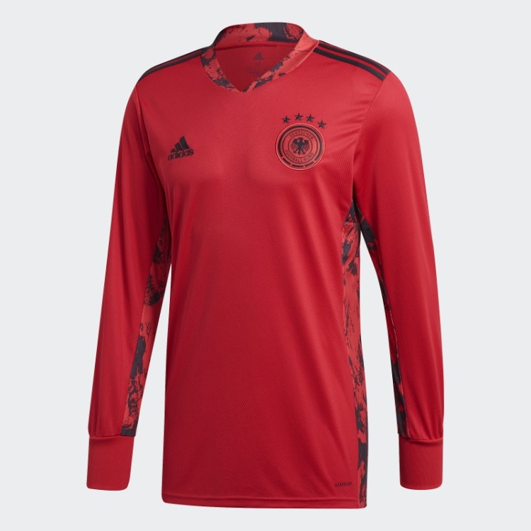 Camisa De Goleiro Da Alemanha Vermelha Glória Adidas
