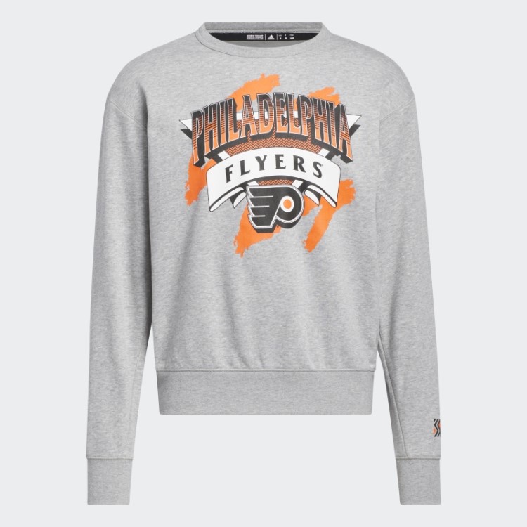 Moletom Vintage Da Adidas Cinza Médio Flyers