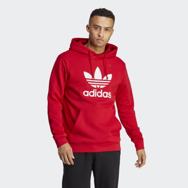 Moletom Com Capuz Adidas Scarlet Adicolor Classics Trefoil