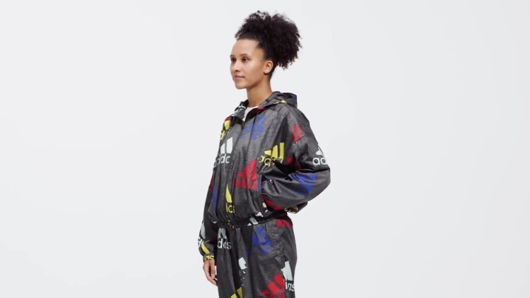 Jaqueta Corta-vento Adidas Essentials Multicolorida Com Logo Colorido