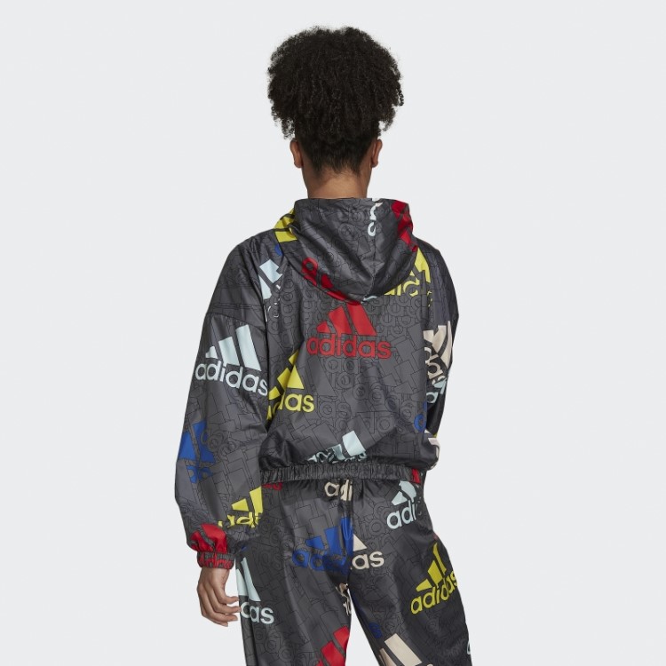 Jaqueta Corta-vento Adidas Essentials Multicolorida Com Logo Colorido