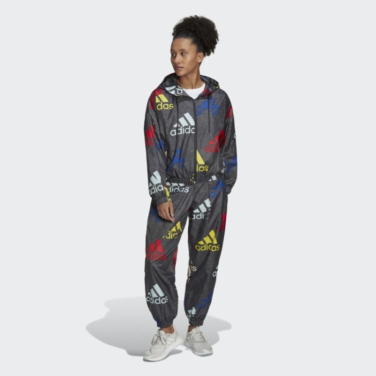 Jaqueta Corta-vento Adidas Essentials Multicolorida Com Logo Colorido