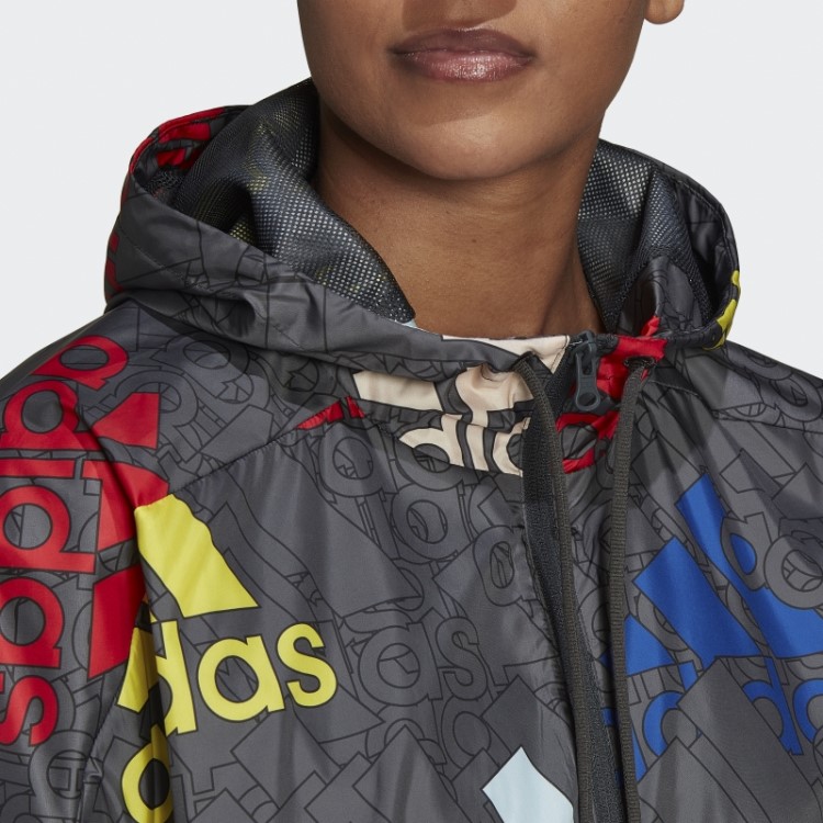 Jaqueta Corta-vento Adidas Essentials Multicolorida Com Logo Colorido
