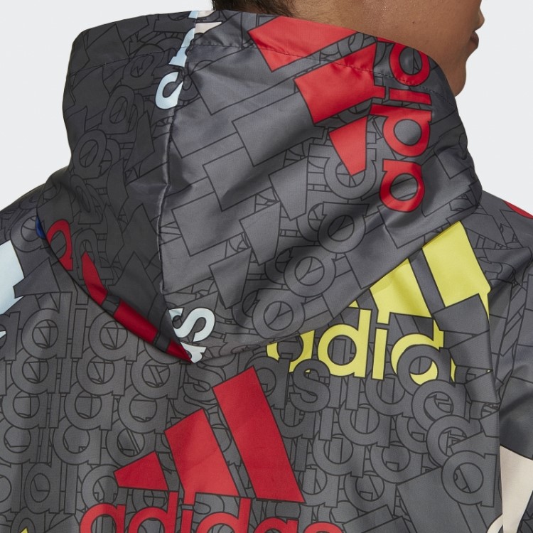 Jaqueta Corta-vento Adidas Essentials Multicolorida Com Logo Colorido