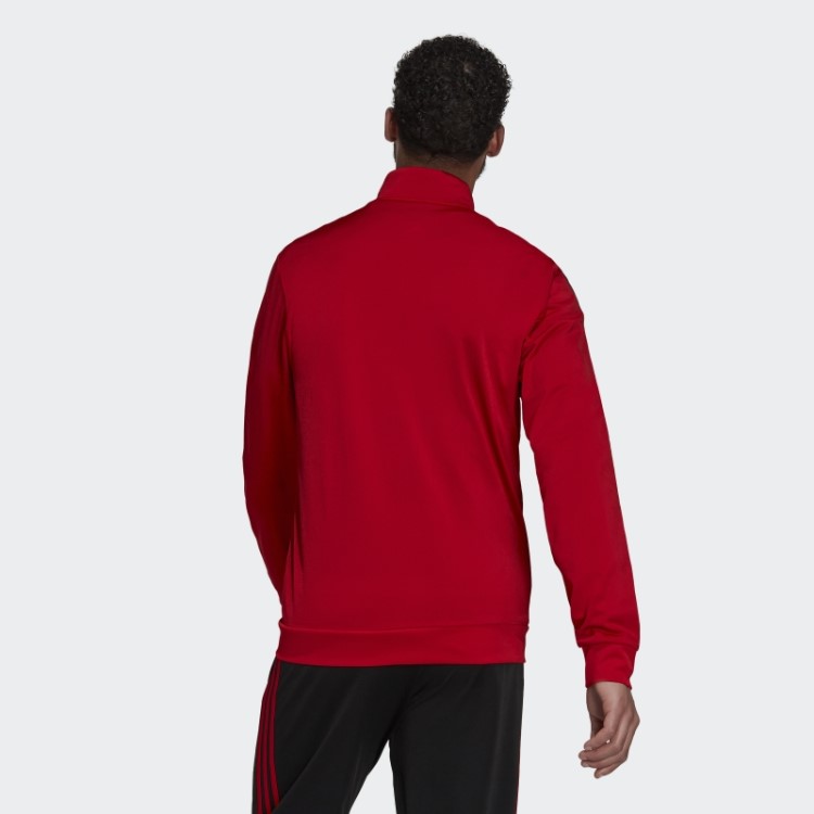 Essentials Warm Up Jaqueta Com As Três Listras Adidas Scarlet