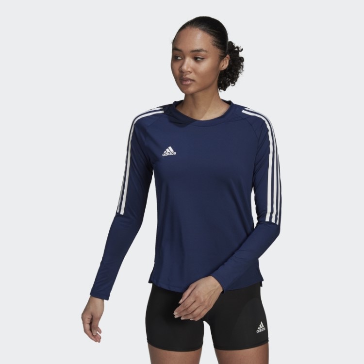 Camisa Azul Marinho Hilo Manga Longa Adidas