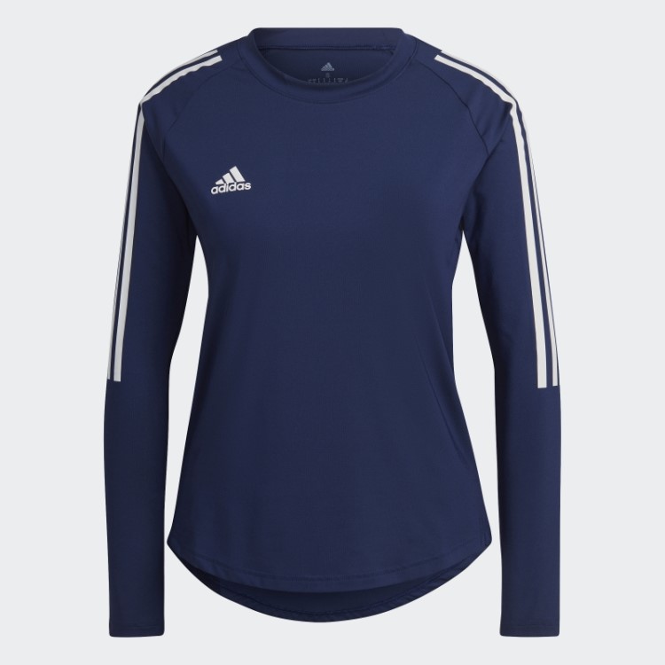 Camisa Azul Marinho Hilo Manga Longa Adidas