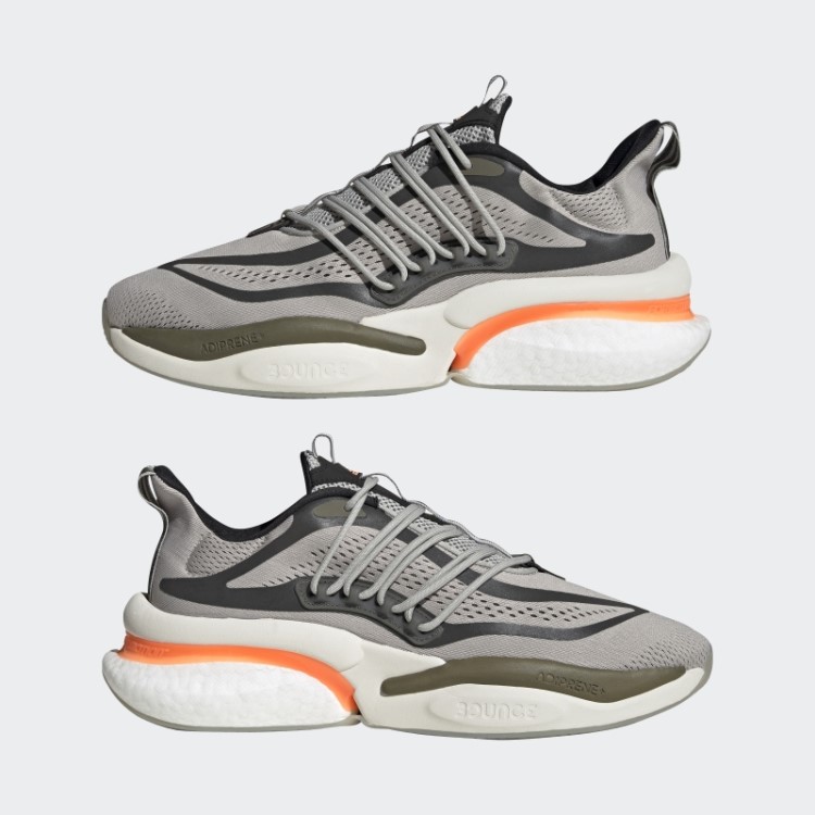Alphaboost V1 Tênis Sustentável Boost Cinza Metal Adidas