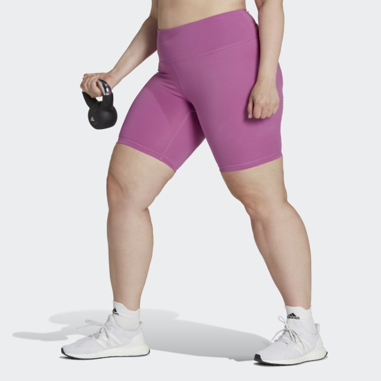 Leggings Curtas Lilás Adidas Optime Training Bike