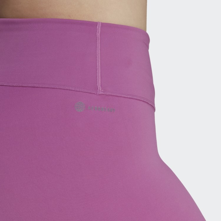Leggings Curtas Lilás Adidas Optime Training Bike
