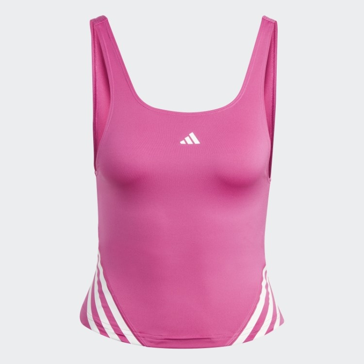 Regata Adidas Train Icons Com As Três Listras Fúcsia