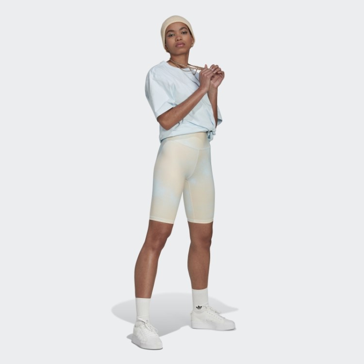 Legging Bike Com Estampa Allover Azul Adidas