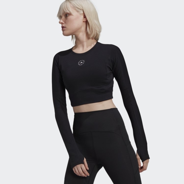 Adidas By Stella Preto Mccartney Truestrength Manga Longa Cortada Quente