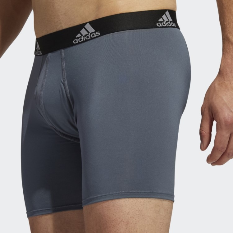 Cueca Boxer Cinza Adidas Performance 3 Pares