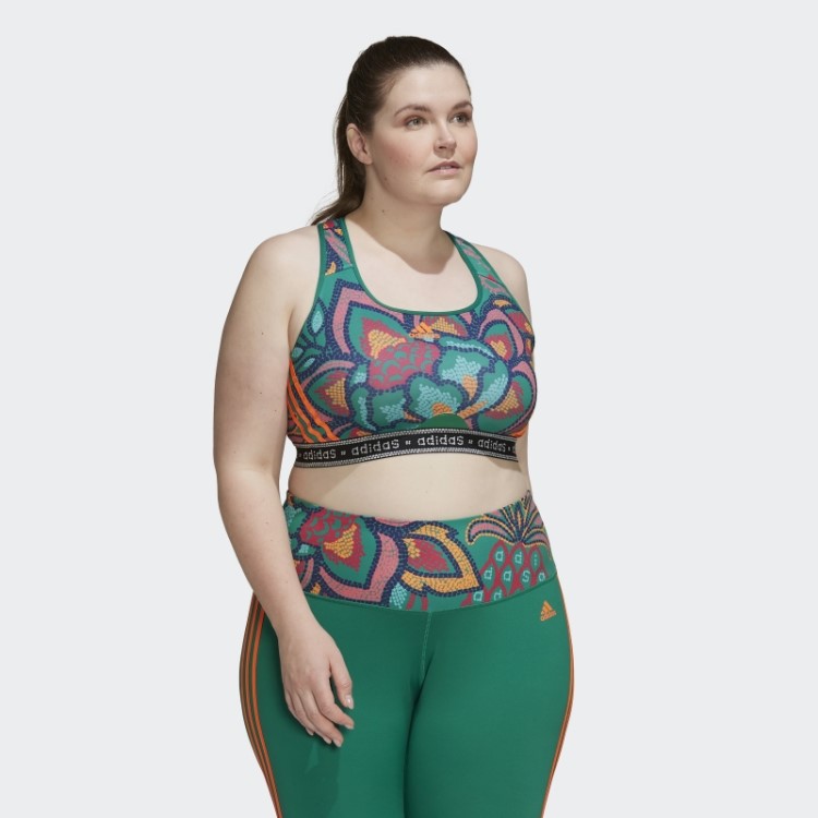 Sutiã De Suporte Médio (tamanho Grande) Adidas Verde Forte
