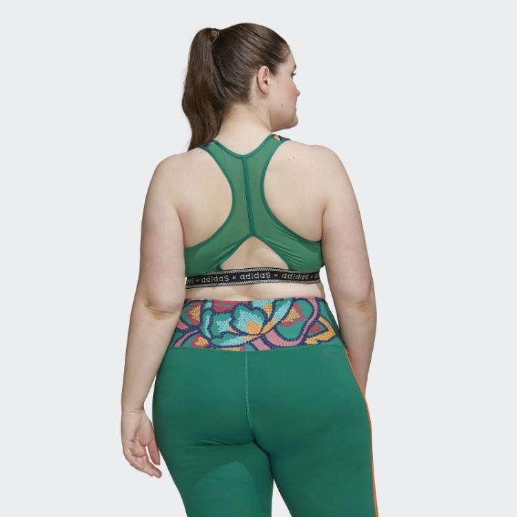 Sutiã De Suporte Médio (tamanho Grande) Adidas Verde Forte