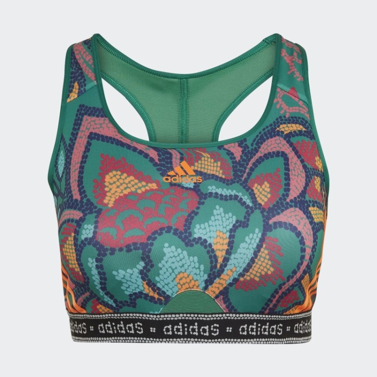 Sutiã De Suporte Médio (tamanho Grande) Adidas Verde Forte