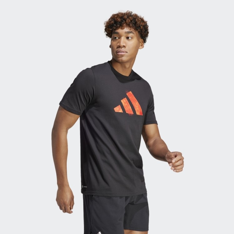 Camiseta Preta Adidas Aeroready Tennis Roland Garros Com Estampa