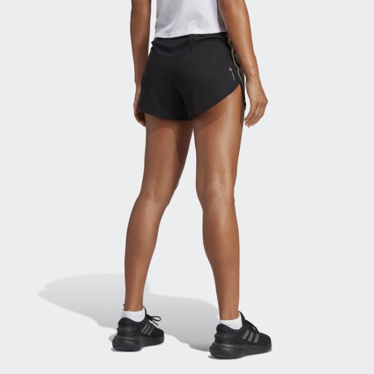 Bermuda De Corrida Run Icons 3 Listras De Baixo Carbono Adidas Preta